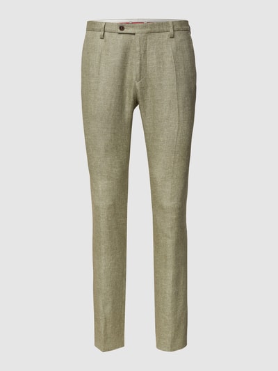 CG - Club of Gents Pantalon met persplooien Groen - 2