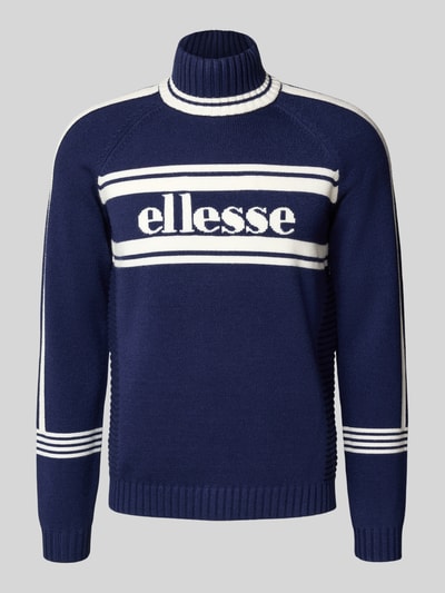 Ellesse Gebreide pullover met opstaande kraag, model 'PELLINI' Donkerblauw - 2