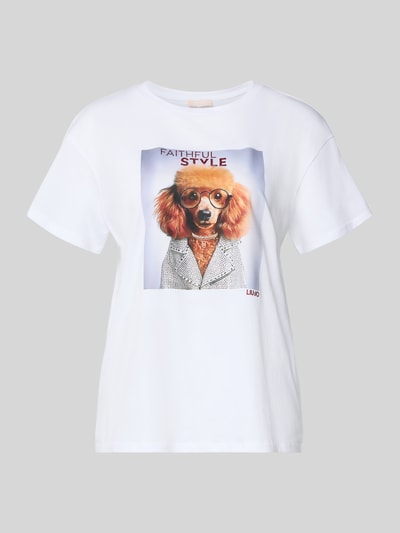 Liu Jo White T-shirt met motiefprint Offwhite - 2