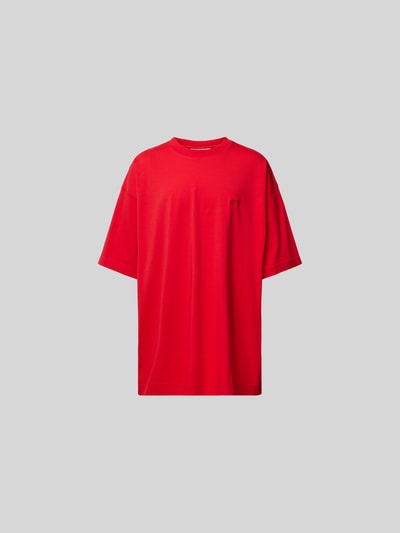 VETEMENTS Oversized T-Shirt mit Label-Stitching Rot 2