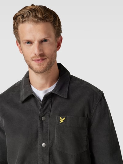 Lyle & Scott Kurtka koszulowa z detalem z logo Antracytowy 3