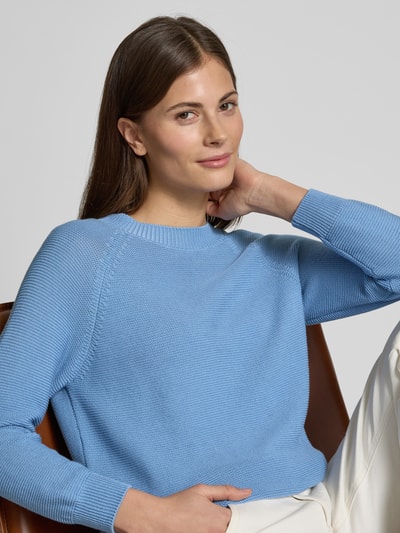 Weekend Max Mara Strickpullover mit Raglanärmeln Modell 'LINZ' Hellblau 3