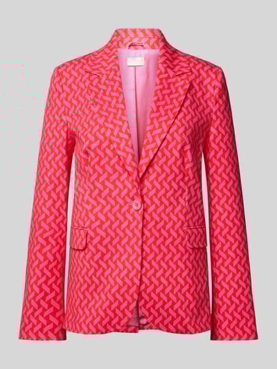 Milano Italy Blazer mit Reverskragen Pink 2