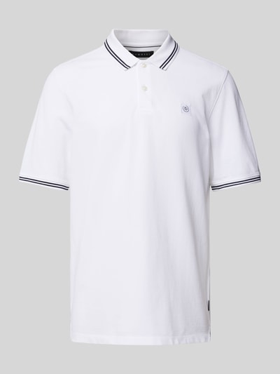 bugatti Poloshirt mit Kontrastbesatz Weiss 2