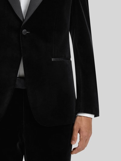 BOSS Smoking o kroju slim fit z czystej bawełny model ‘HUTSON’ Czarny 6