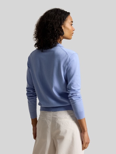 Polo Ralph Lauren Regular Fit Strickjacke aus Baumwoll-Mix Hellblau 5