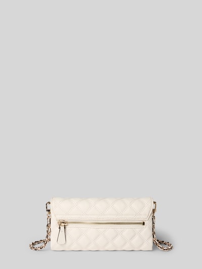 Guess Clutch mit Steppnähten und Label-Applikation Modell 'GIULLY II' Ecru 4