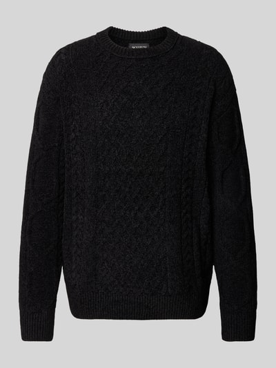 Scotch & Soda Sweter z dzianiny z okrągłym dekoltem Czarny 2