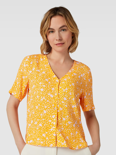 Jake*s Casual Overhemdblouse van viscose met bloemenmotief Abrikoos - 3