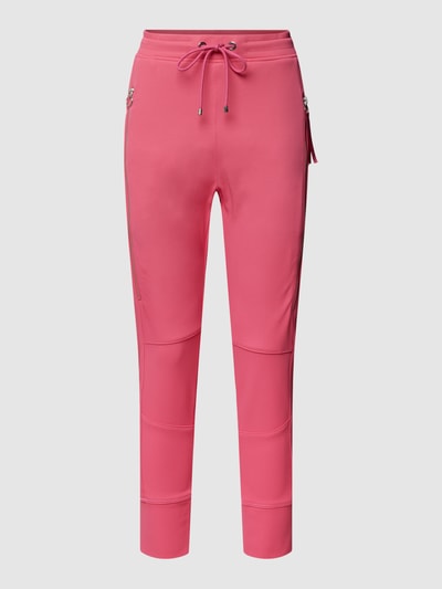 MAC Sweatpants met structuurmotief, model 'FUTURE 2.0' Felroze - 2