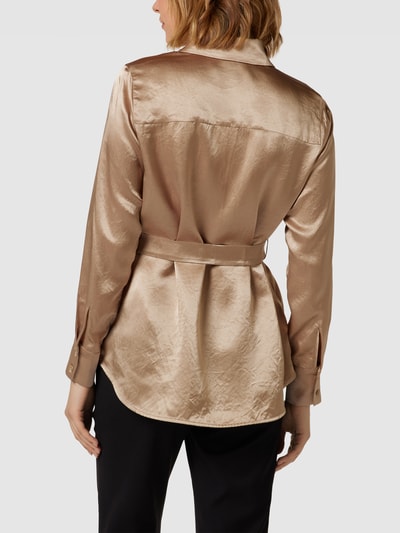 MaxMara Leisure Overhemdblouse met tailleriem, model 'HOLDIAY' Goud gemêleerd - 5