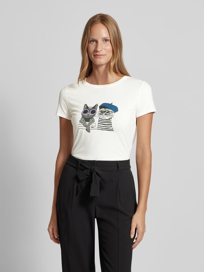 Zero T-shirt met motiefprint Offwhite - 4