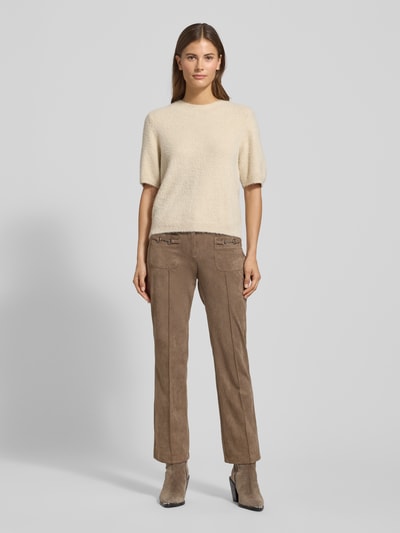 CAMBIO Hose in Leder-Optik Modell 'FARAH PATACHED POCKET' Mud 1