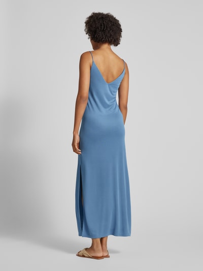 mbyM Midi-jurk met spaghettibandjes, model 'Leslee' Rookblauw - 5