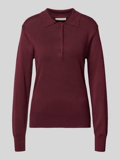 FREE/QUENT Regular fit shirt met lange mouwen van viscosemix, model 'Katie' Bordeaux - 2
