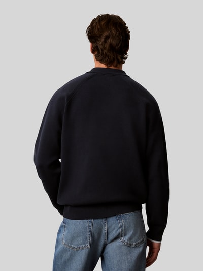 Calvin Klein Jeans Relaxed Fit Pullover aus Baumwoll-Mix Marine 4