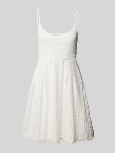 Only Knielange jurk met broderie anglaise, model 'HELENA' Offwhite - 2