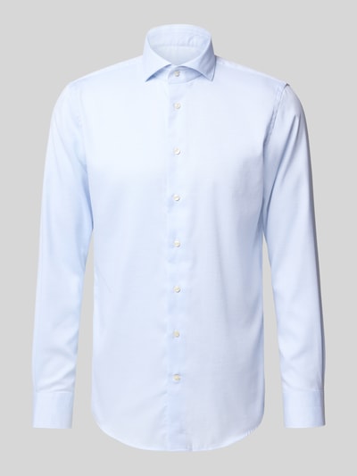 Profuomo Regular Fit Business-Hemd mit Knopfleiste Bleu 2