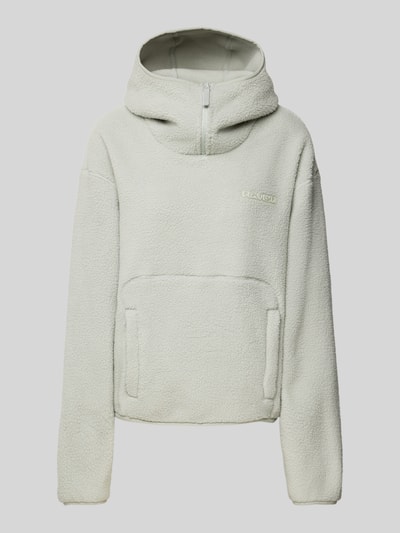 Review Oversized Hoodie mit Label-Detail Hellgrau 2