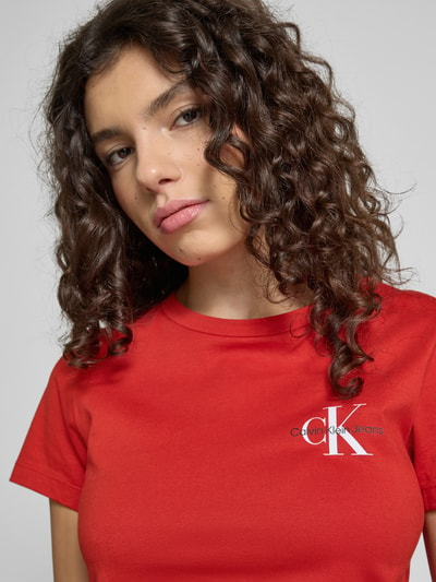 Calvin Klein Jeans T-Shirt mit Label-Print im 2er-Pack Rot 3