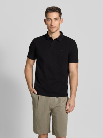 HECHTER PARIS koszulka polo o kroju regular fit z wyhaftowanym logo Czarny 4