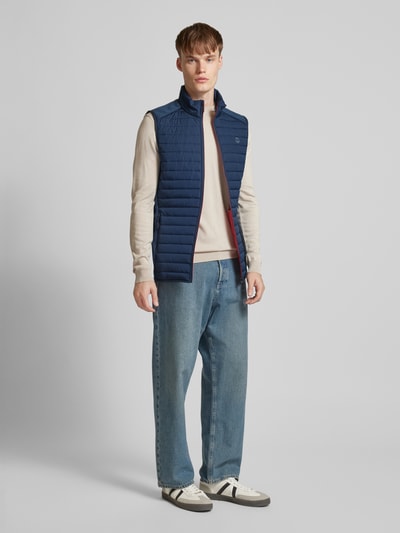 Jack & Jones Bodywarmer met labelprint, model 'MULTI' Marineblauw - 1