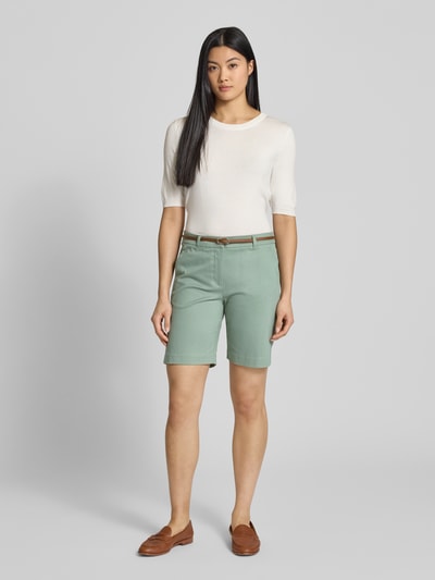 B.Young Bermudy o kroju regular fit z paskiem model ‘Days’ Khaki 1