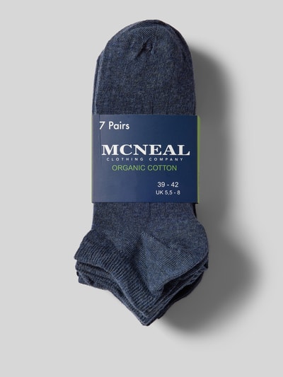 MCNEAL Sneakersocken mit Rippenbündchen im 7er-Pack Jeansblau Melange 3