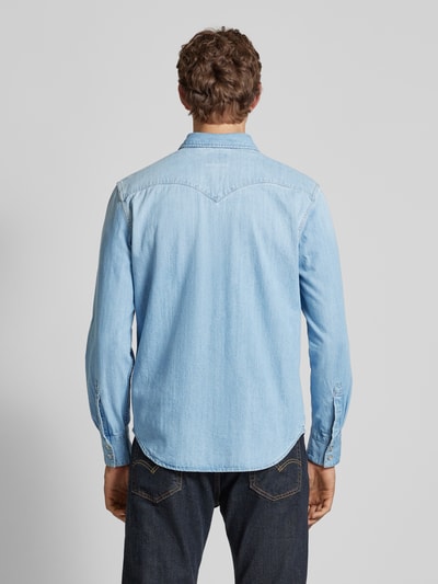 Levi's® Regular fit vrijetijdsoverhemd met klepzakken, model 'BARSTOW' Jeansblauw - 5