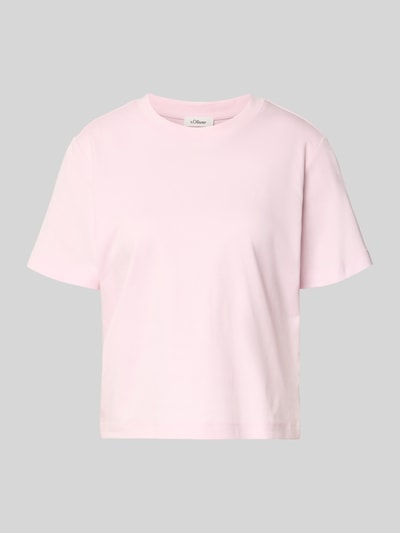 Produktfoto, Relaxed Fit T-Shirt aus reiner Baumwolle von s.Oliver RED LABEL, jasnoróżowy, krótki rękaw, krój relaxed fit, materiał jersey