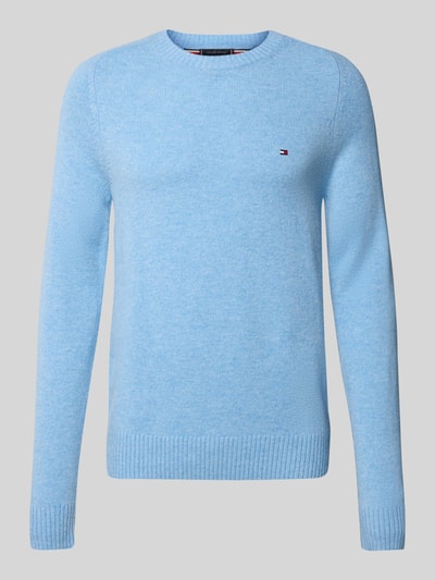 Tommy Hilfiger Regular Fit Strickpullover aus feinster Wolle  Hellblau 2