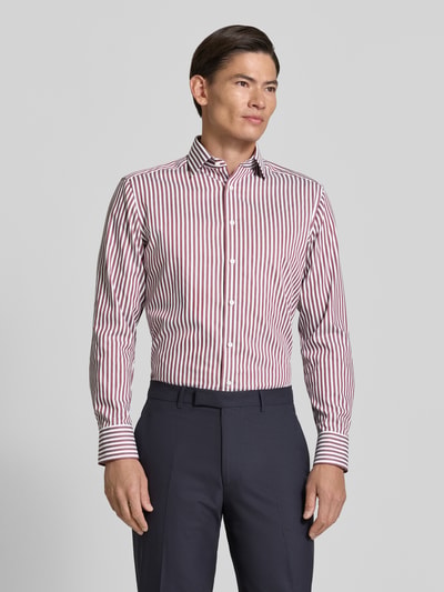 OLYMP Modern Fit Businesshemd aus reiner Baumwolle Bordeaux 4