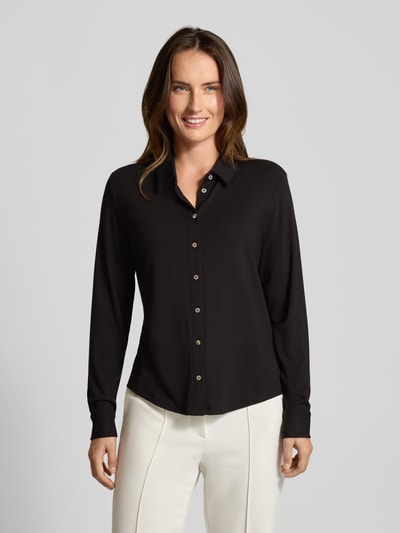 s.Oliver BLACK LABEL Regular fit blouseshirt van viscosemix Zwart - 4
