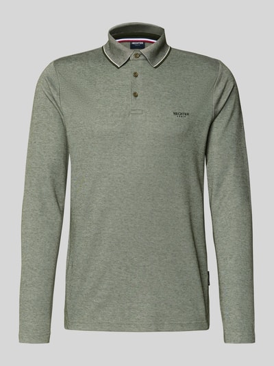 HECHTER PARIS Longsleeve mit Polokragen und kurzer Knopfleiste Gruen 2
