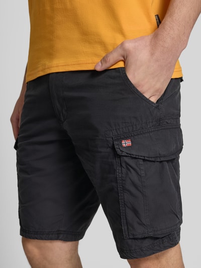 Napapijri Loose Fit Cargoshorts mit Logo-Stitching Modell 'NOTO 2.0' Black 3