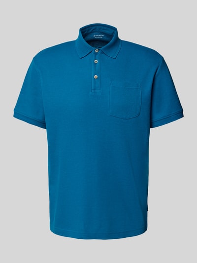 Tom Tailor Regular fit poloshirt van katoenmix Petrol - 2