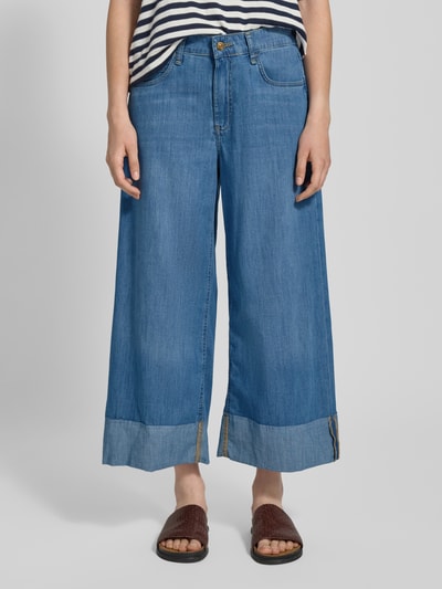 MAC Korte jeans met wijde pijpen, model 'NEVADA' Donkerblauw - 4