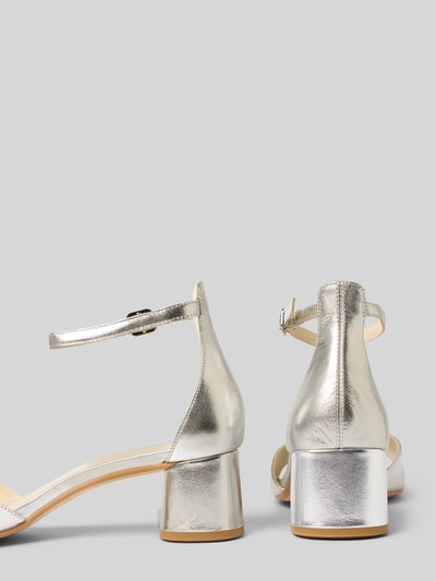 Vagabond Ledersandalette mit Blockabsatz Modell 'Piper' Silber 2