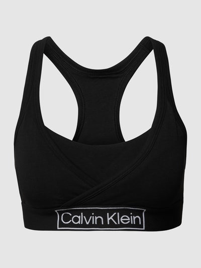 Calvin Klein Underwear Stanik z napisem z logo Czarny 2