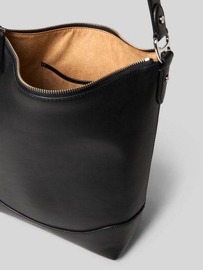 Lauren Ralph Lauren Leren handtas met siernaad Zwart - 5