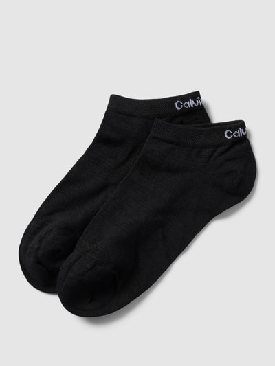 CK Calvin Klein Sneakersocken mit Label-Detail im 2er-Pack Schwarz 1