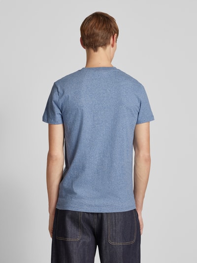 Superdry T-shirt met labelstitching Koningsblauw gemêleerd - 5