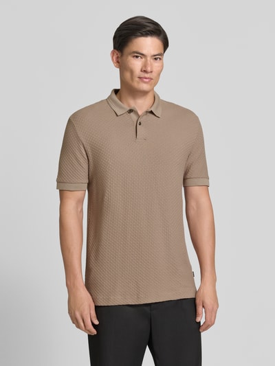 BOSS Regular Fit Poloshirt aus reiner Baumwolle Modell 'Parlay 82' Taupe 4