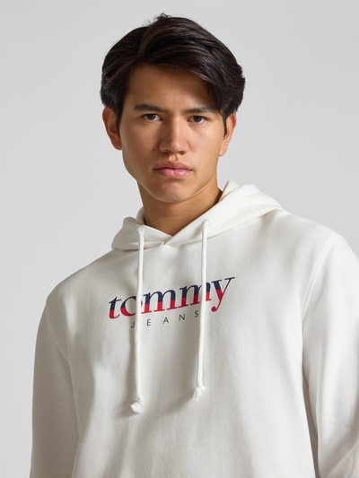 Tommy Jeans Regular Fit Hoodie aus reiner Baumwolle Offwhite 3