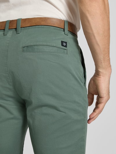 Tom Tailor Denim Slim fit chino van katoenmix Flessengroen - 3