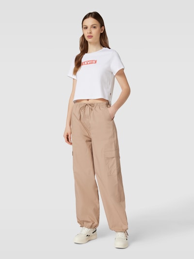 Levi's® Cropped T-Shirt mit Logo-Print Modell 'JORDIE' Weiss 1