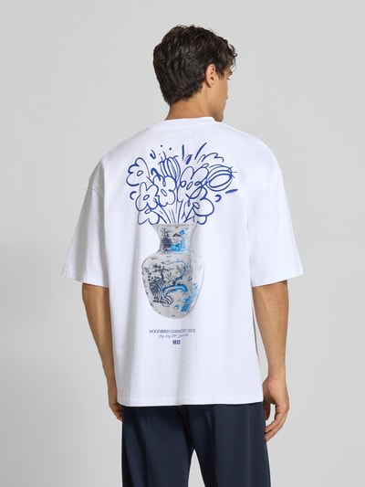 WOODBIRD T-Shirt mit Label-Print Weiss 4