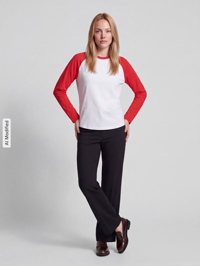 s.Oliver RED LABEL Regular fit shirt met lange mouwen van puur katoen - s.Oliver x Heidi Klum Rood - 1