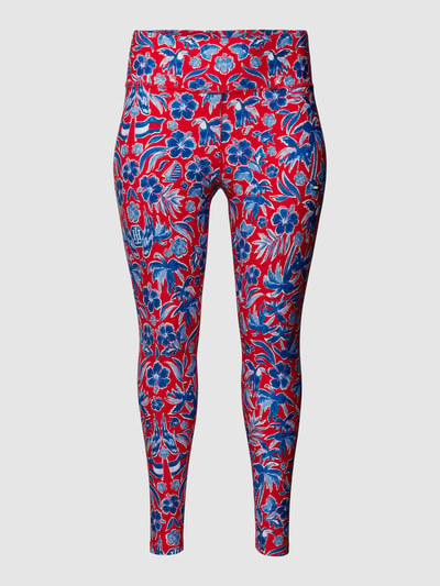 Tommy Hilfiger Curve Legginsy PLUS SIZE z detalem z logo Czerwony 2