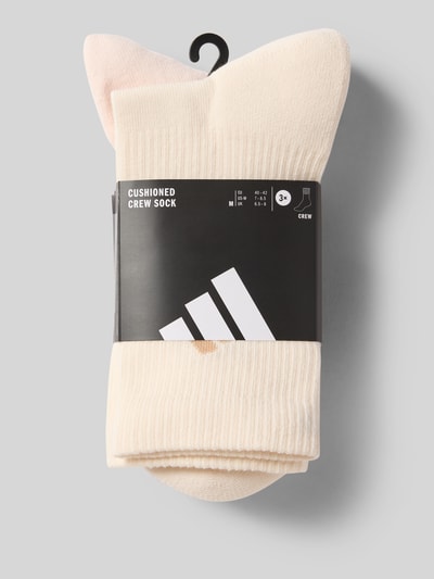 Produktfoto, Socken mit Logo im 3er-Pack von adidas Sportswear aus Baumwoll-Mix mit Stretch-Anteil, cremige Farbtöne, körpernahe Passform, Logo